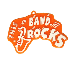 Trinket - Band Rocks Charm - (12pc) - Orange / White
