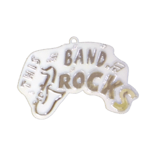 Trinket - Band Rocks Charm - (12pc) - White / Silver