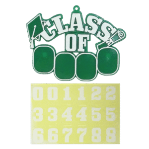 Trinket - Class of (# Set) Charm - (12 Sets) - Emerald / White