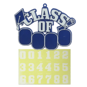 Trinket - Class of (# Set) Charm - (12 Sets) - Navy / White