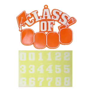 Trinket - Class of (# Set) Charm - (12 Sets) - Orange / White