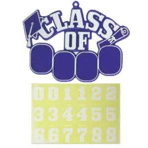 Trinket - Class of (# Set) Charm - (12 Sets) - Purple / White