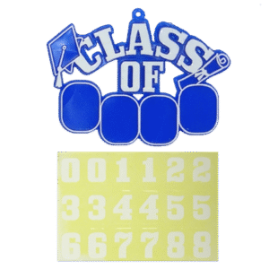 Trinket - Class of (# Set) Charm - (12 Sets) - Royal / White