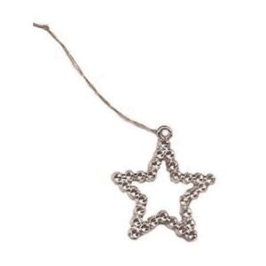 Trinket - Star Faceted Open 1 " - (12pc) - Metallic Silver