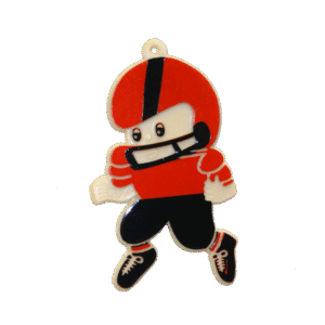 Trinket - Football Player Pick 2.5" Charm - (12pc) - Red / Black