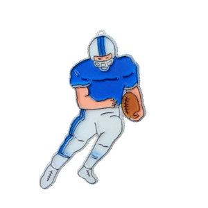Trinket - Football Player Running 3 " - (12pc) - Royal / White