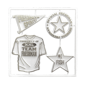 Trinket - Class - Freshman Charm Set - (12 sets) - White / Silver