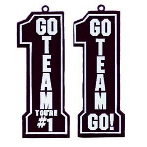 Trinket - #1 Go Team Duo Charm - (24pc) - Black / White
