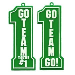 Trinket - #1 Go Team Duo Charm - (24pc) - Emerald / White