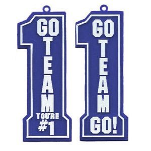 Trinket - #1 Go Team Duo Charm - (24pc) - Navy / White