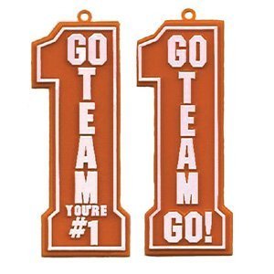 Trinket - #1 Go Team Duo Charm - (24pc) - Orange / White