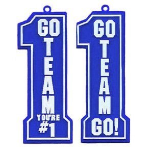 Trinket - #1 Go Team Duo Charm - (24pc) - Royal / White