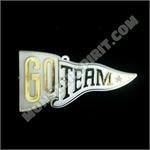 Trinket - Go Team Wave Pennant - (12pc) - White / Gold