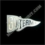 Trinket - Go Team Wave Pennant - (12pc) - White / Silver