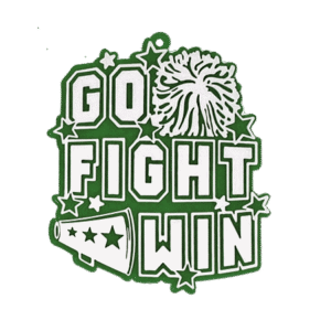 Trinket - Go Fight Win Charm 3" - 12pc - Hunter / White