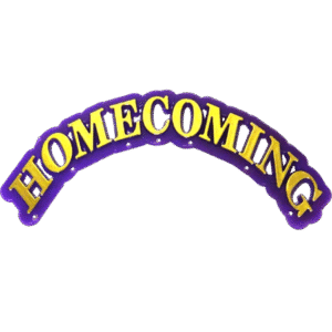 Trinket - Homecoming Arch Charm 4.5" - (12pc) - Purple / Gold