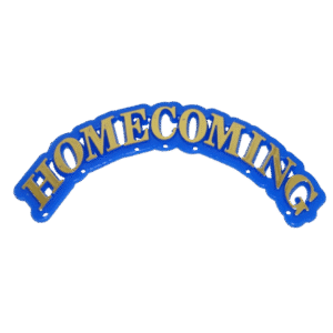 Trinket - Homecoming Arch Charm 4.5" - (12pc) - Royal / Gold