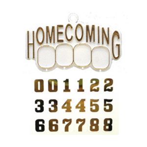 Trinket - Homecoming w/ Date Charm 3in - (12pc) - White / Gold