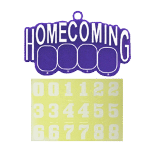 Trinket - Homecoming w/ Date Charm 3in - (12pc) - Purple / White