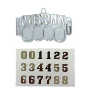 Trinket - Homecoming w/ Date Charm 3in - (12pc) - White / Silver