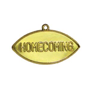 Trinket - Homecoming Oval Disc 2.25" - Metallic (24pc) - Metallic Gold