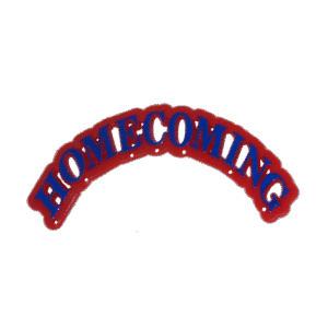 Trinket - Homecoming Arch Charm 4.5" - (12pc) - Red / Royal