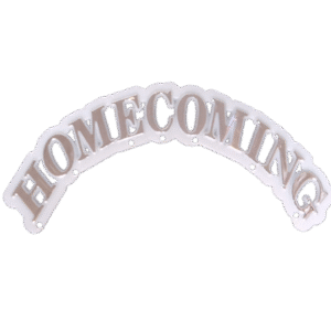 Trinket - Homecoming Arch Charm 4.5" - (12pc) - White / Silver