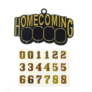 Trinket - Homecoming w/ Date Charm 3in - (12pc) - Black / Gold