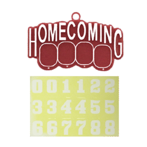 Trinket - Homecoming w/ Date Charm 3in - (12pc) - Burgundy / White