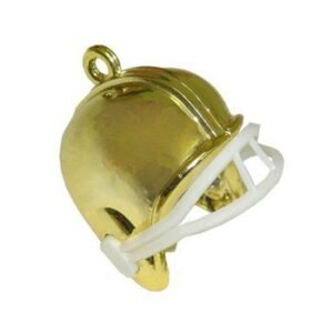 Trinket - Football Helmet 1" 3D Charm - Metallic (24pc) - Metallic Gold