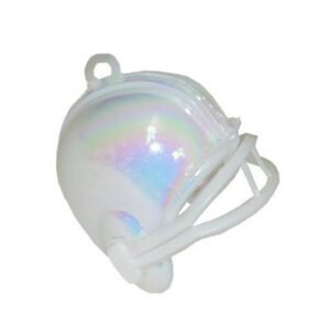 Trinket - Football Helmet 1" 3D Charm - Metallic (24pc) - White Iridescent