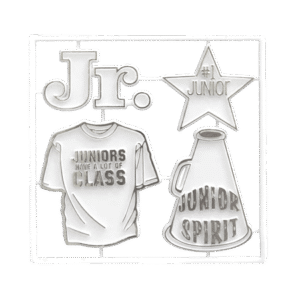 Trinket - Class - Junior Star Charm - (12pc) - White / Silver