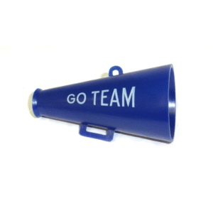 Trinket - Megaphone w/ Go Team - 3D 2.5 " - (12pc) - Navy / White