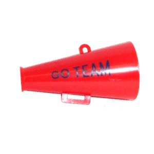 Trinket - Megaphone w/ Go Team - 3D 2.5 " - (12pc) - Red / Royal