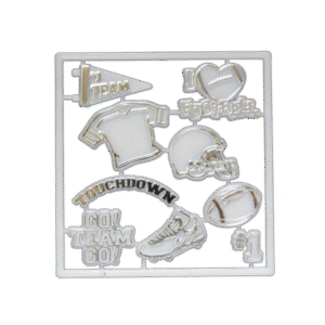 Trinket - Football Charm Set - (12 sets) - White / Silver