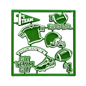 Trinket - Football Charm Set - (12 sets) - Hunter / White
