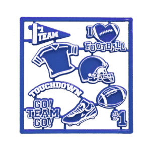 Trinket - Football Charm Set - (12 sets) - Navy / White