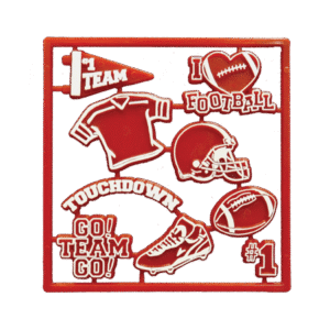 Trinket - Football Charm Set - (12 sets) - Red / White