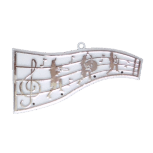 Trinket - Musical Wave Charm - (24pc) - White / Silver