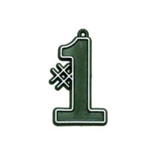 Trinket - # 1 Charm 1.5" - (24 pc) - Hunter / White