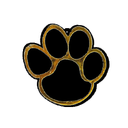 Trinket - Paw w/ No Claw Charm 2 " - (12pc) - Black / Gold