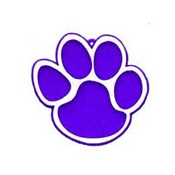 Trinket - Paw w/ No Claw Charm 2 " - (12pc) - Purple / White
