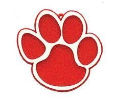 Trinket - Paw w/ No Claw Charm 2 " - (12pc) - Red / White