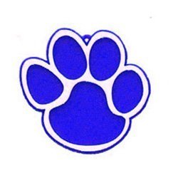 Trinket - Paw w/ No Claw Charm 2 " - (12pc) - Royal / White