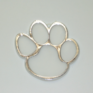 Trinket - Paw w/ No Claw Charm 2 " - (12pc) - White / Silver