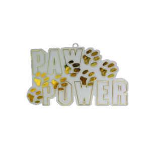 Trinket - Paw Power Charm - (12pc) - White / Gold
