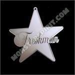 Trinket - Class - Freshman Script Star - (12pc) - White / Silver