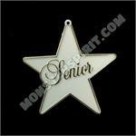 Trinket - Class - Senior Script Star - (12pc) - White / Gold