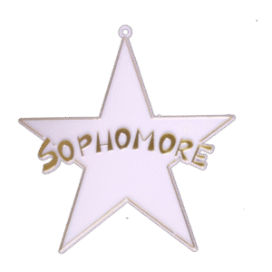 Trinket - Class - Sophomore Star - (12pc) - White / Gold