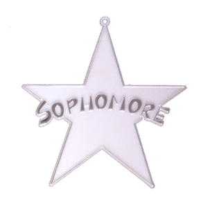 Trinket - Class - Sophomore Star - (12pc) - White / Silver